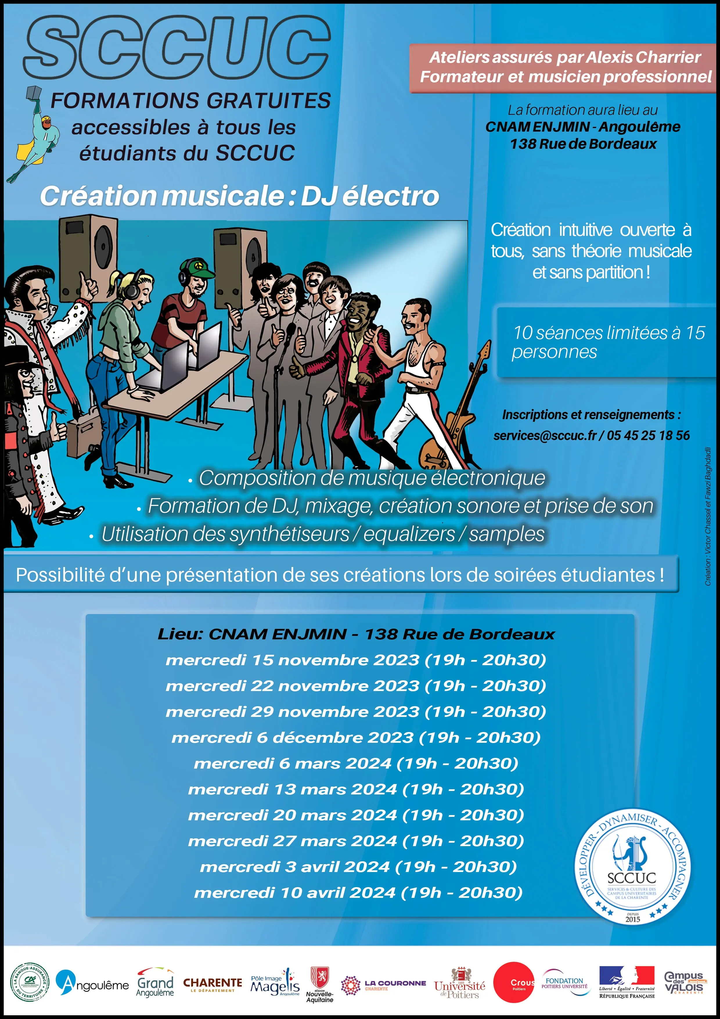 affiche formation creation musicale dj electro