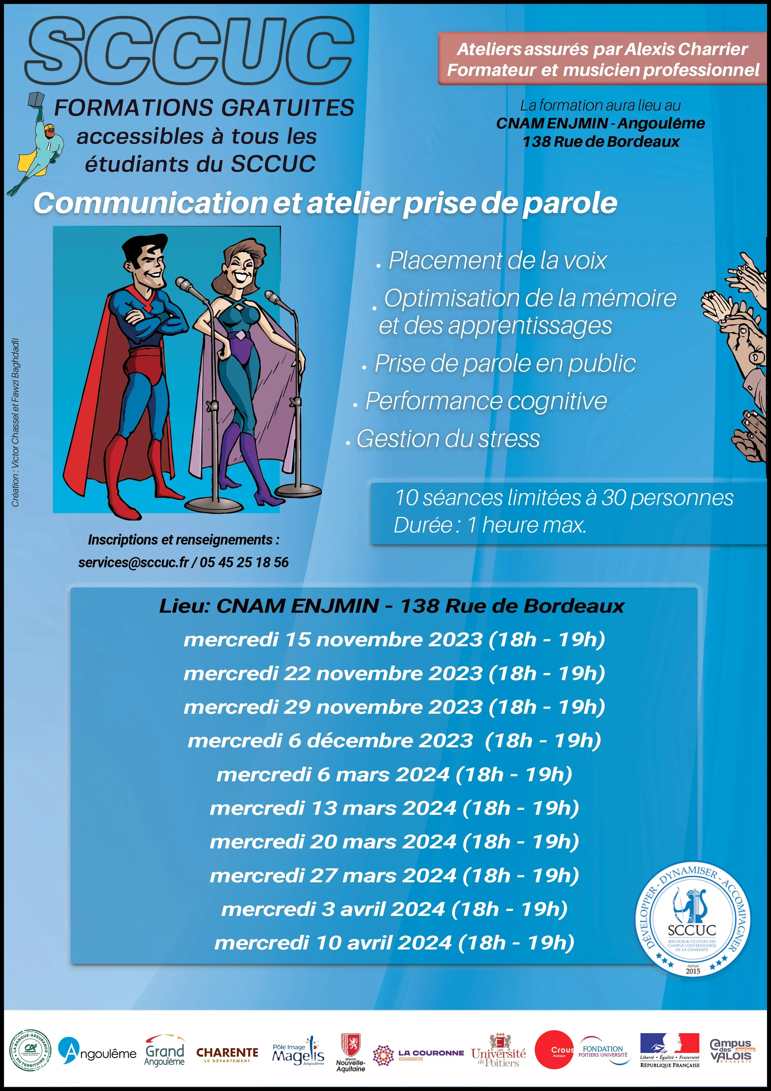 affiche formation communication atelier prise de parole