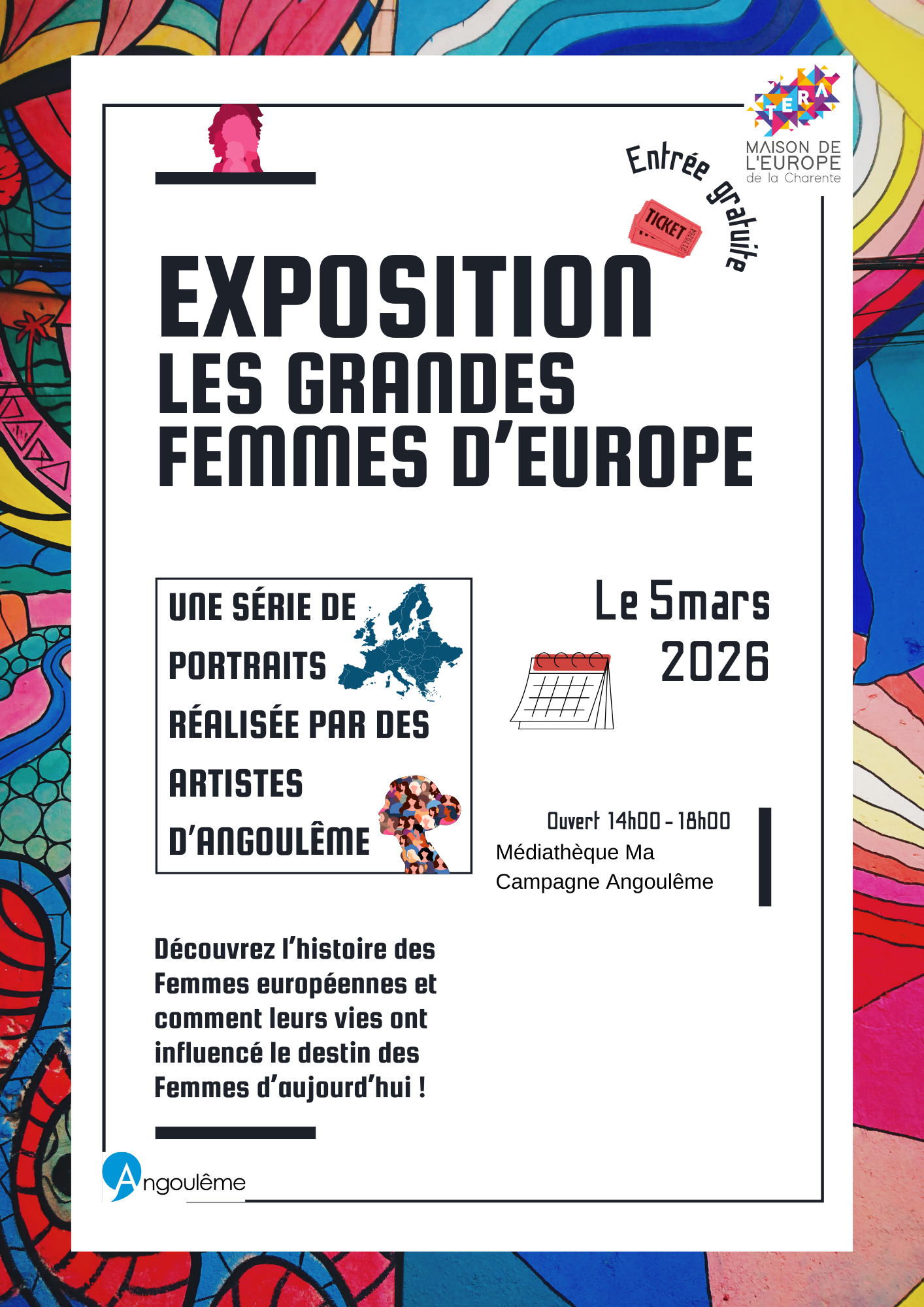 Affiche exposition portraits