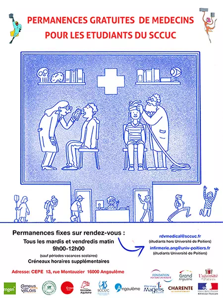 affiche permanence gratuite medecins