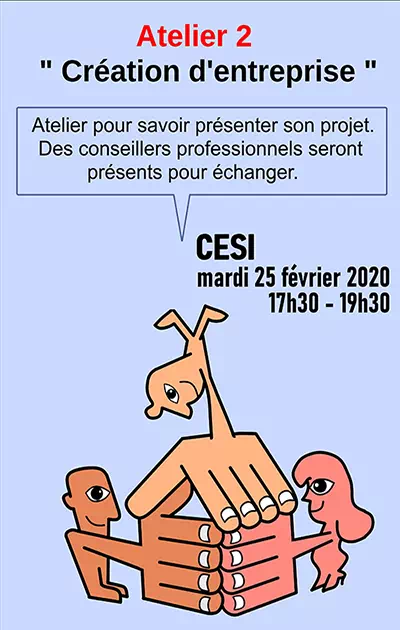 affiche atelier credit agricole creation entreprise