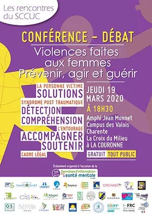 affiche rencontres du sccuc debat conference violence femmes