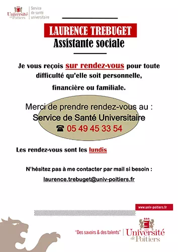 affiche laurence trebuget assistante sociale